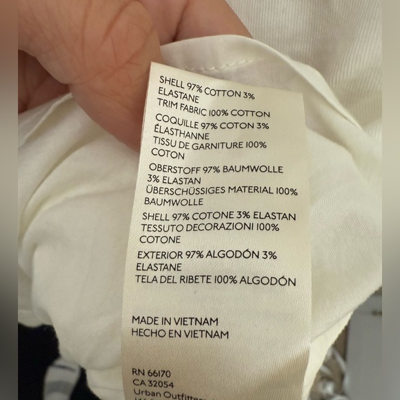 NWT Anthropologie Pilcro White Denim Button Up Sleeveless Dress Size 4 Ruched - Picture 10 of 14